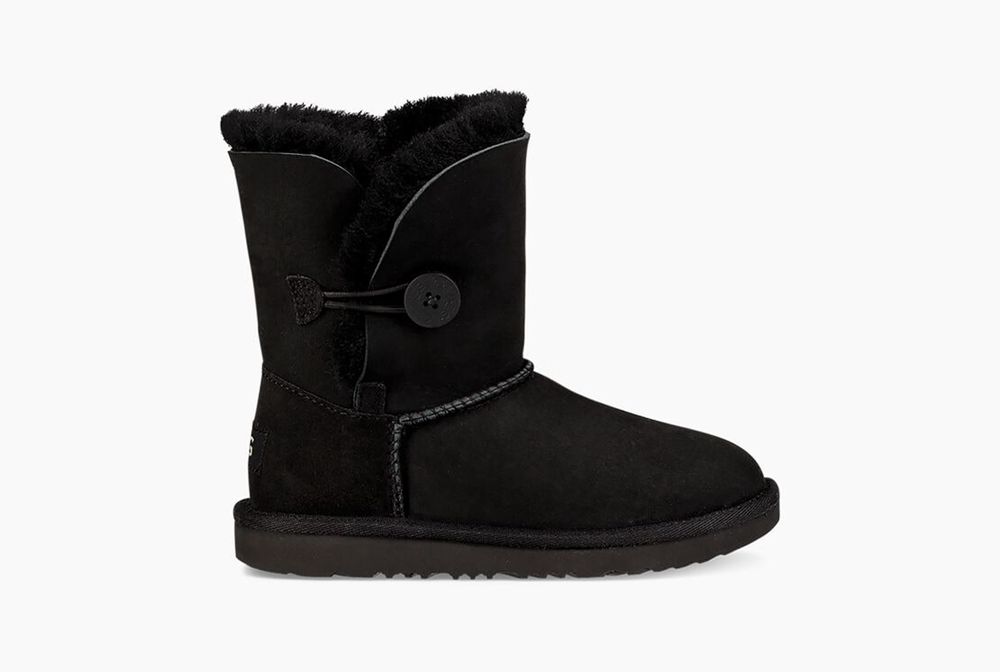 Ugg Bailey Button Ii - Kids Boots - Black - NZ (9367BCXYE)